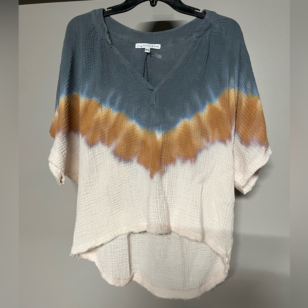 Young Fabulous & Broke Auburn Honey Tie Dye Gauze Top
